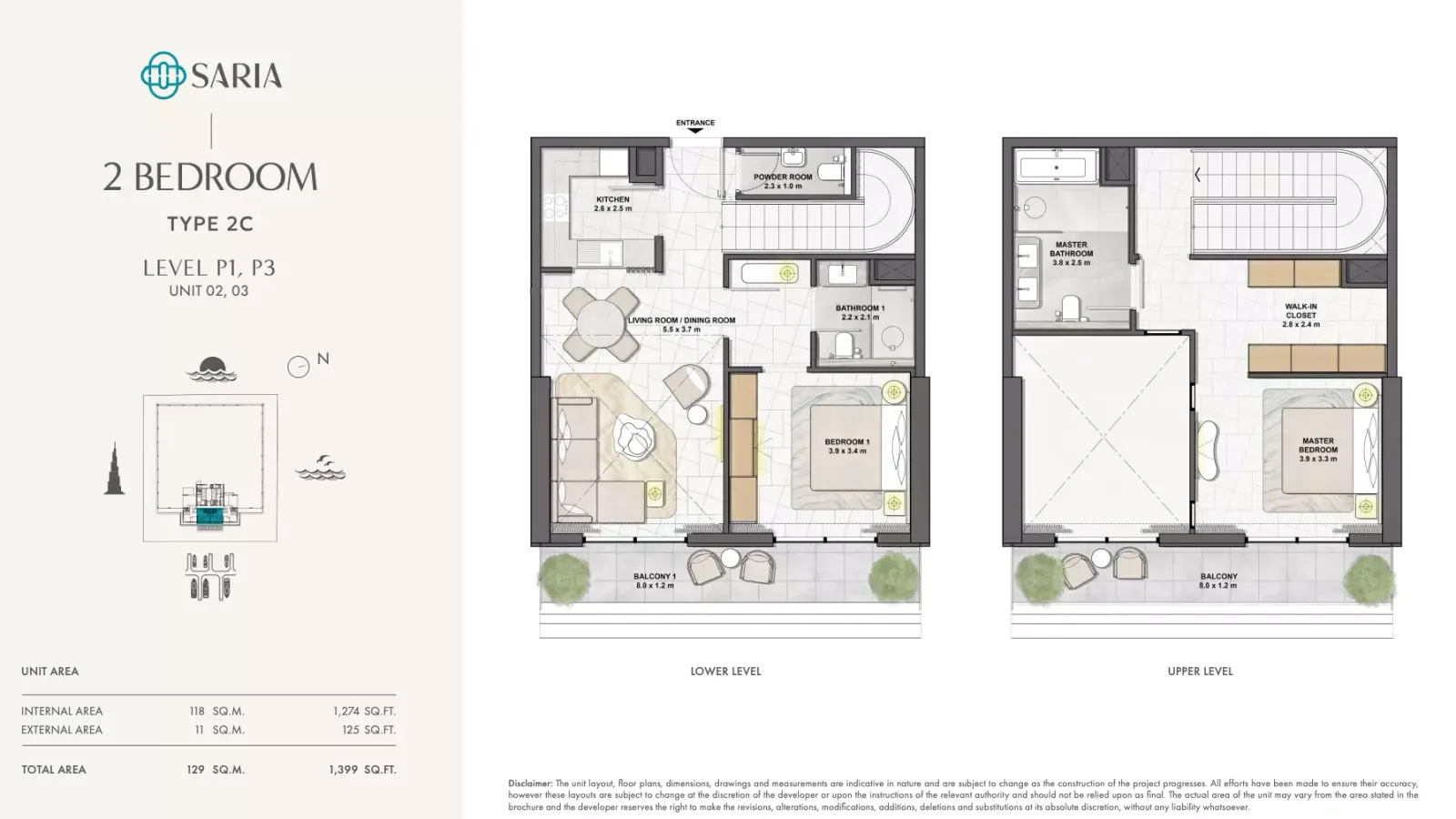 Floor plan for Type 2C