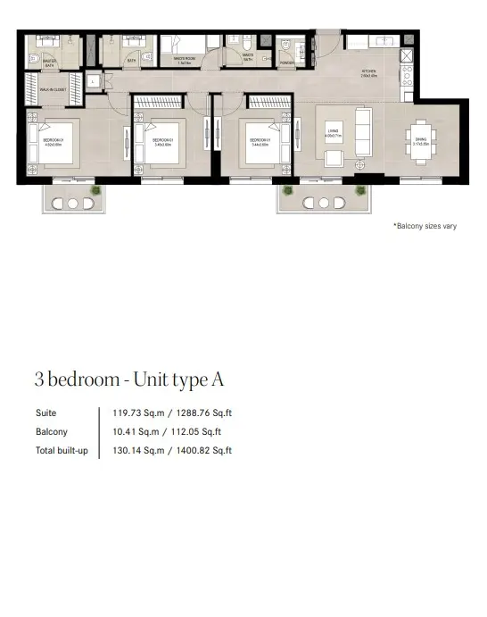 Floor plan for Type A