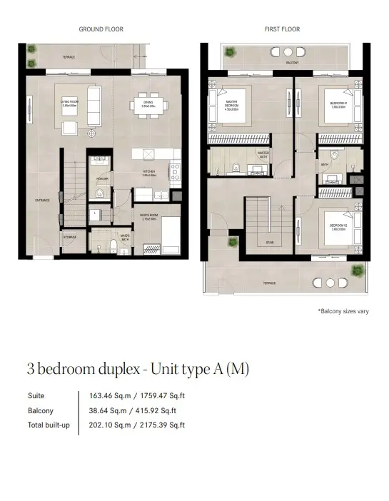 Floor plan for Type A (M)
