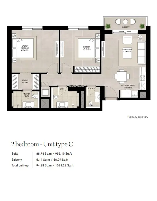 Floor plan for Type C