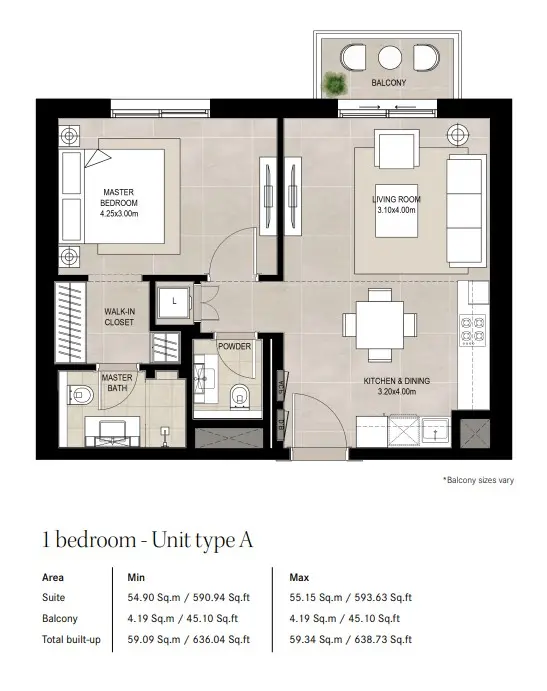 Floor plan for Type A