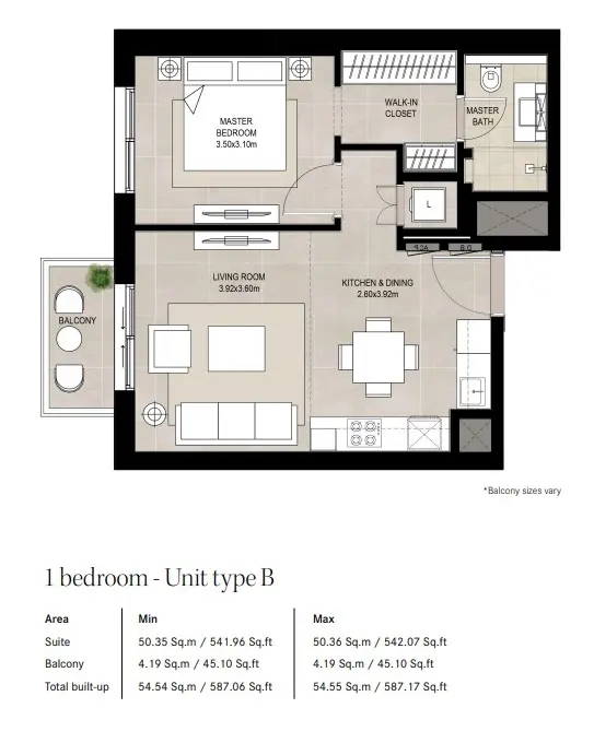 Floor plan for Type B