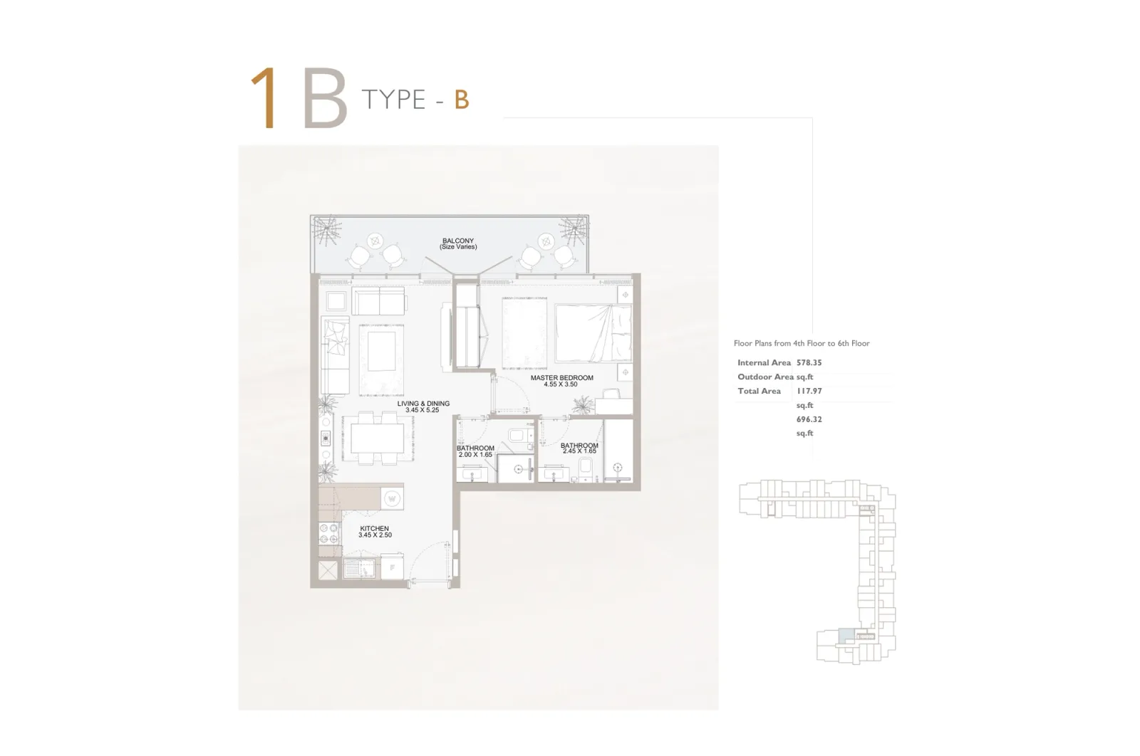 Floor plan for Type B