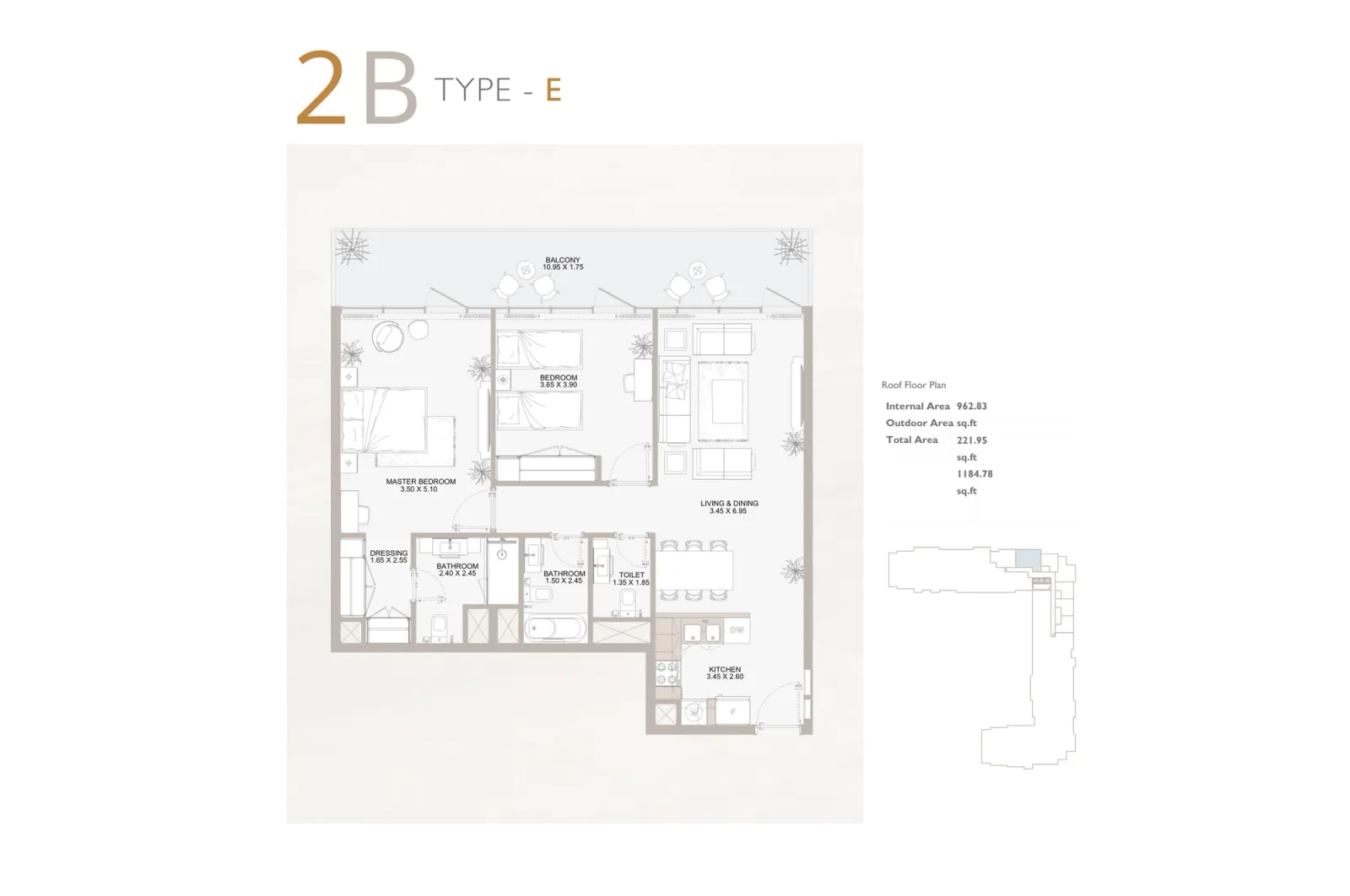 Floor plan for Type E