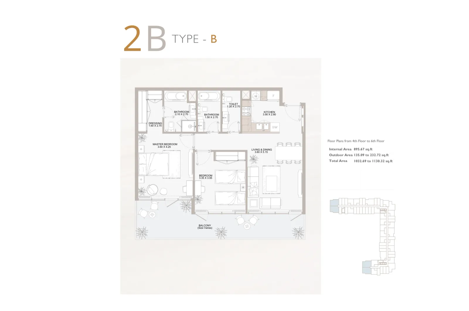 Floor plan for Type B
