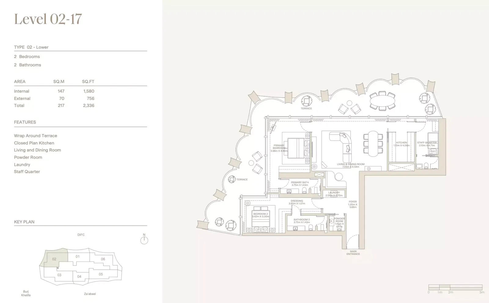 Floor plan for Type 02L