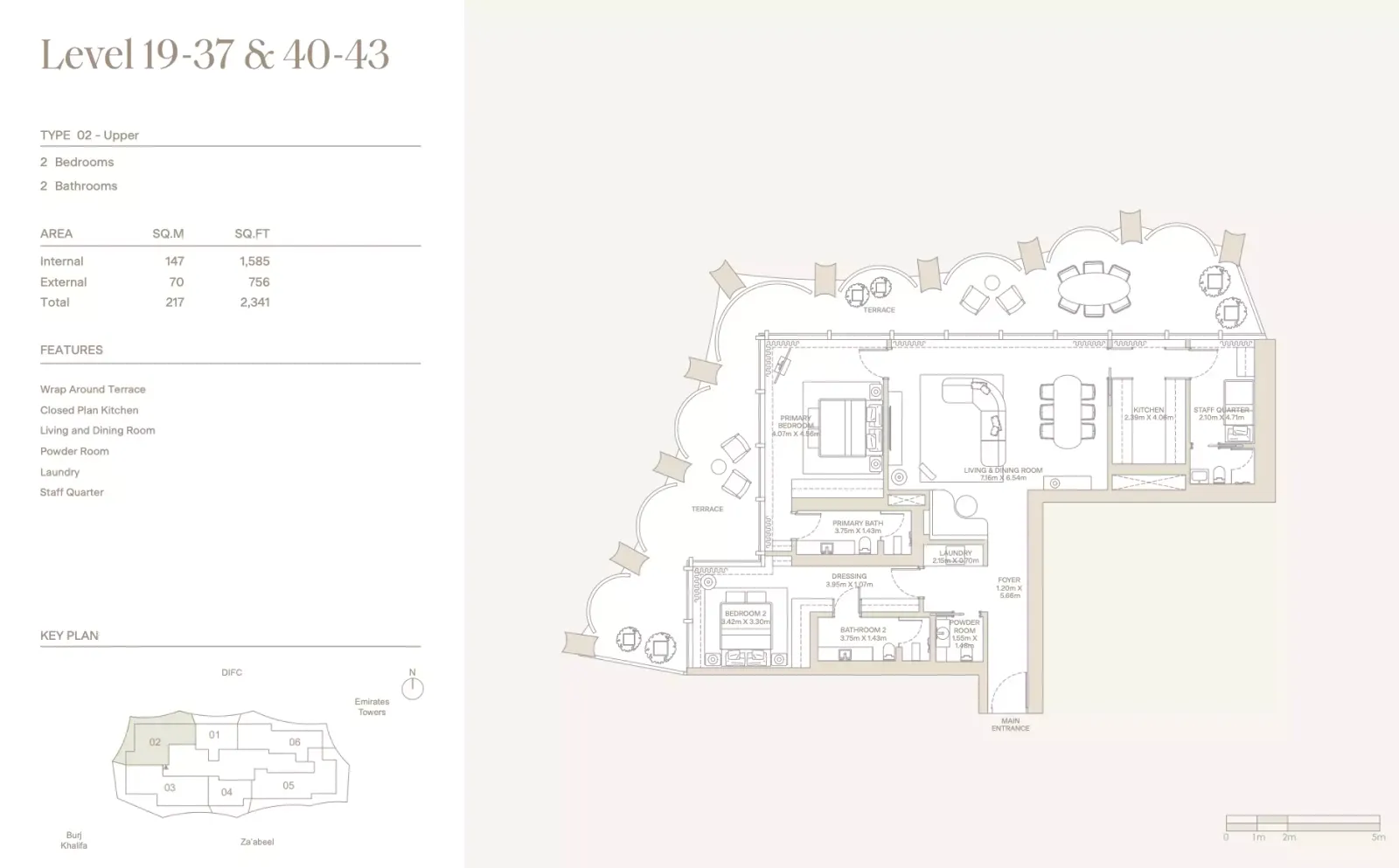 Floor plan for Type 02U