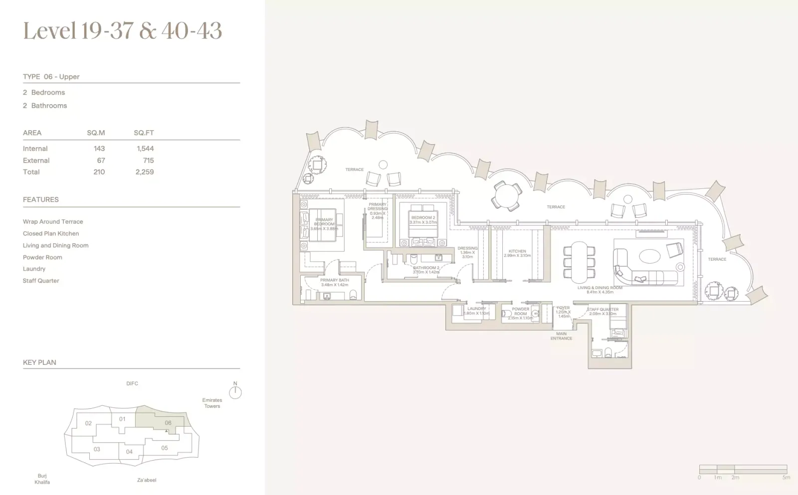 Floor plan for Type 06U