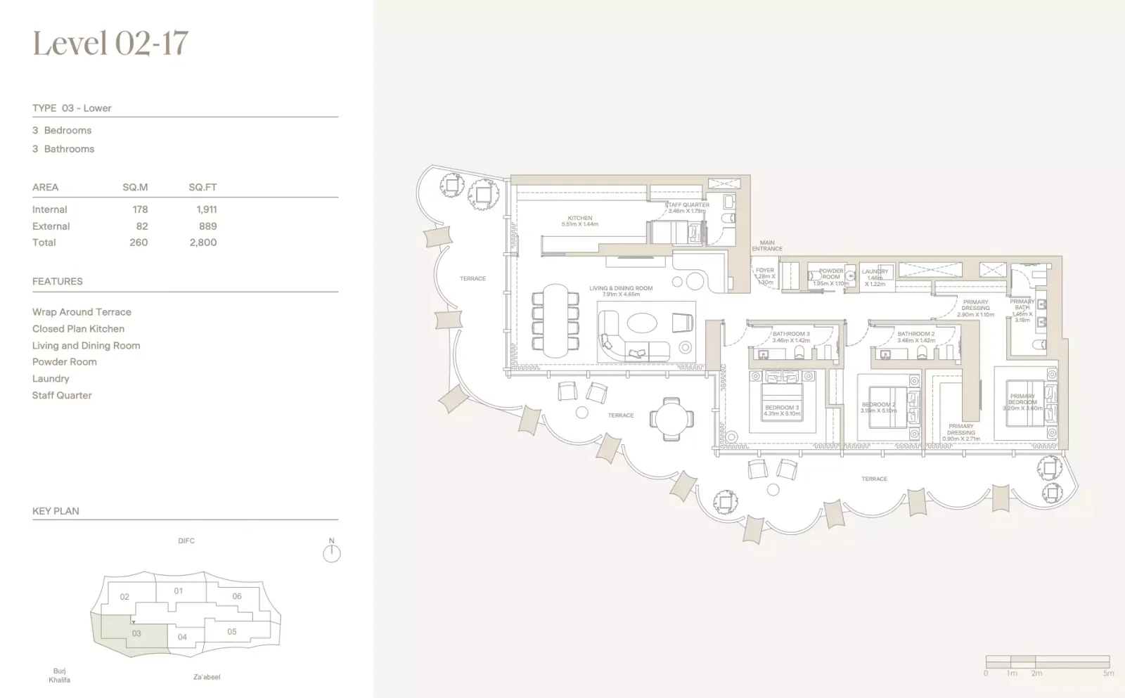 Floor plan for Type 03L