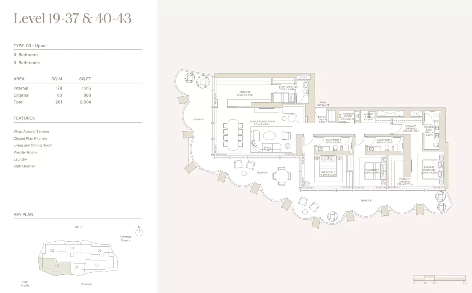 Floor plan for Type 03U