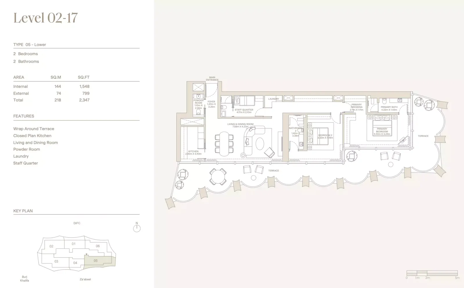 Floor plan for Type 05L