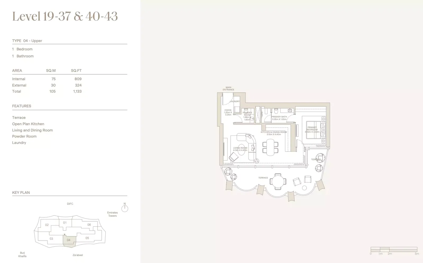 Floor plan for Type 04U