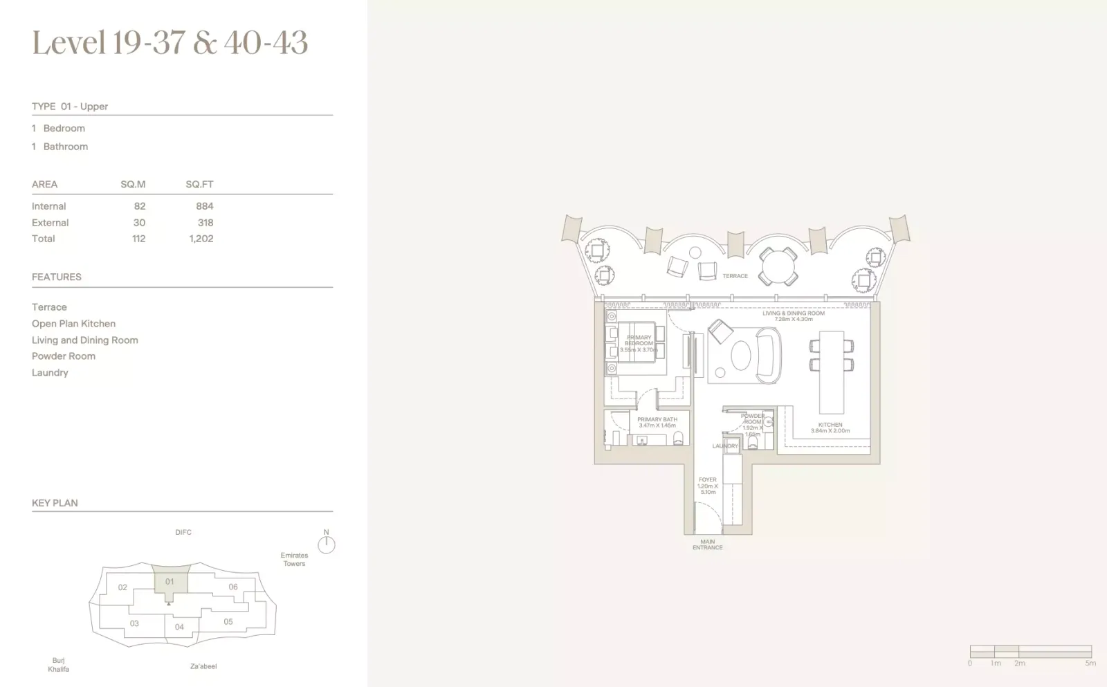 Floor plan for Type 01