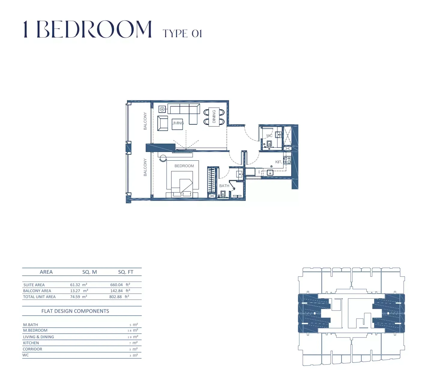 Floor plan for Type 01