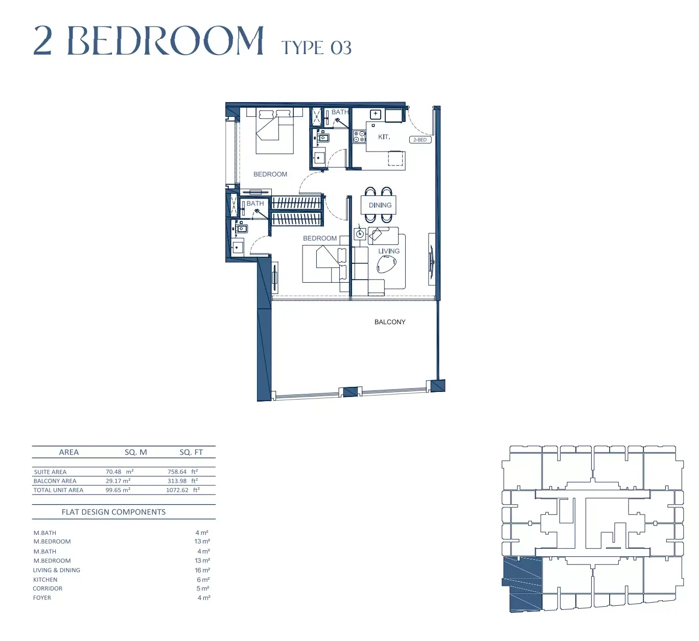 Floor plan for Type 03