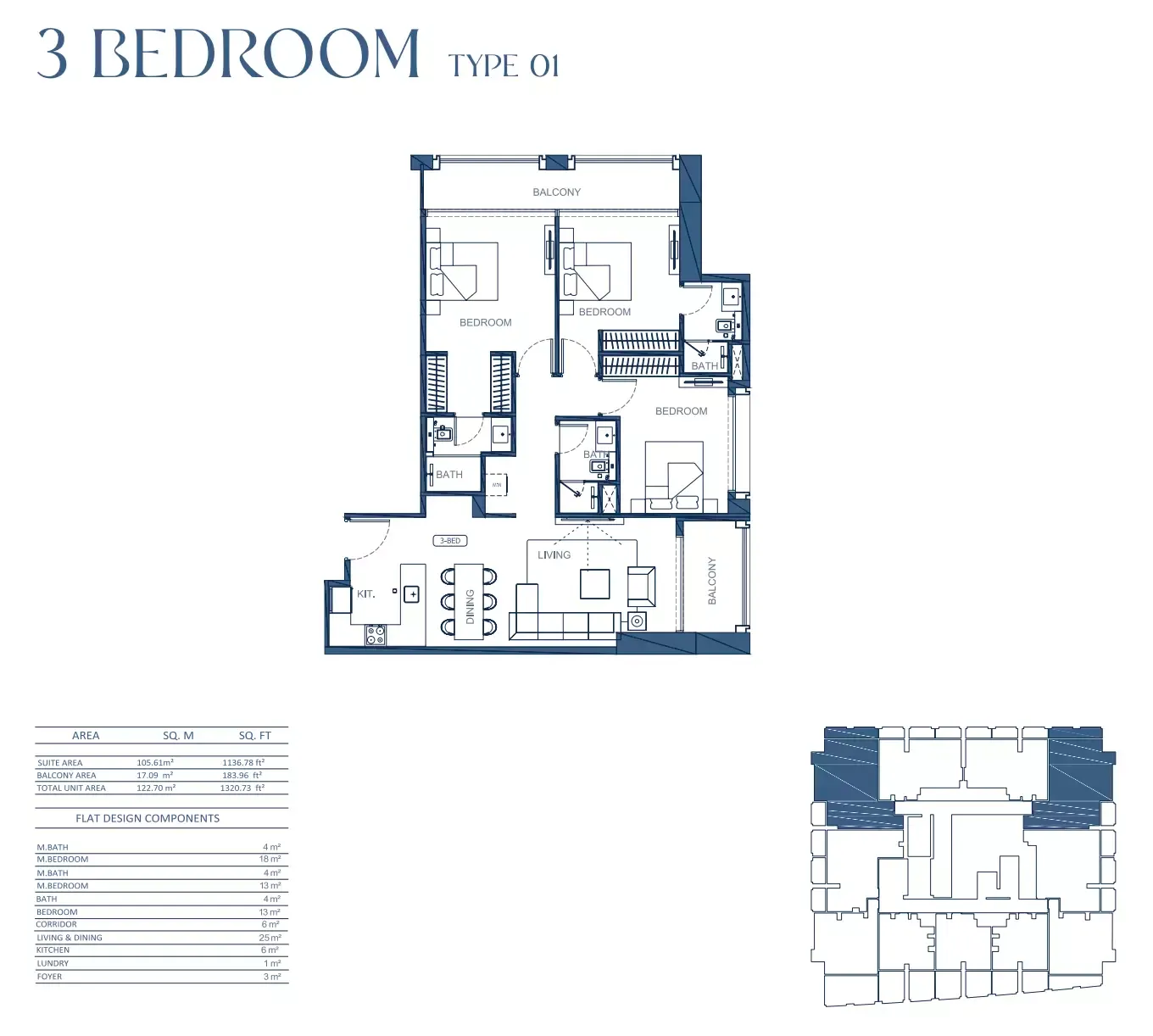 Floor plan for Type 01