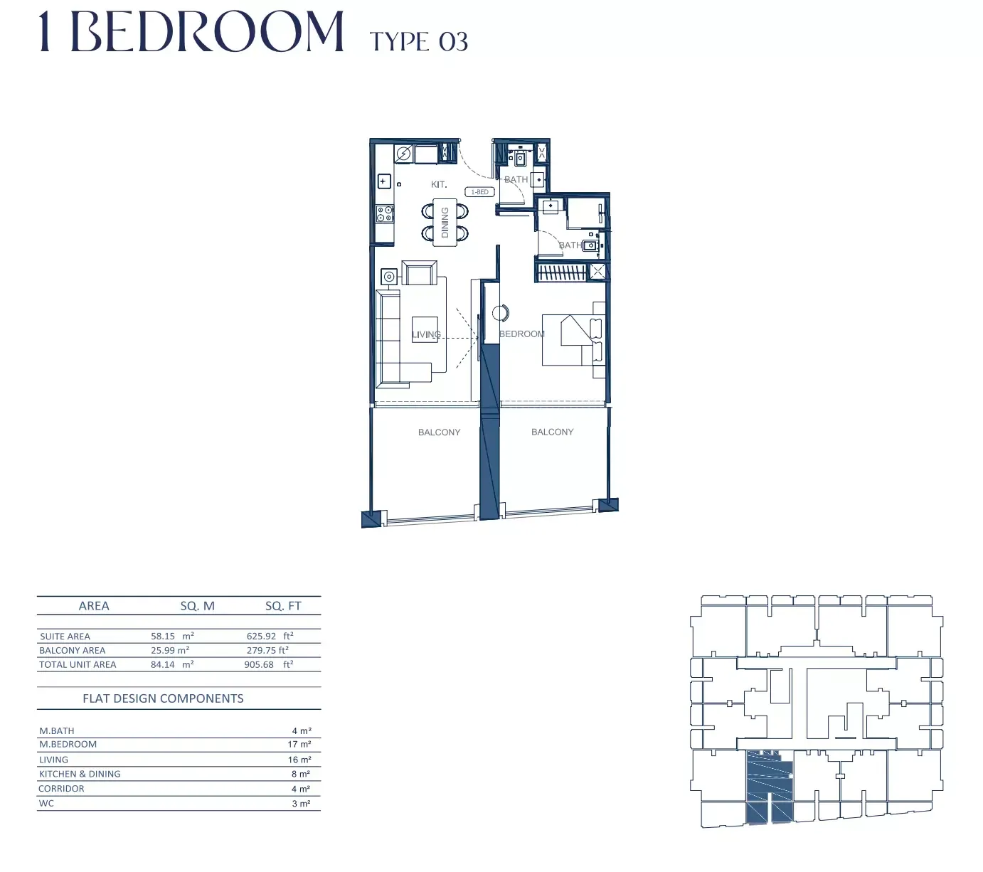 Floor plan for Type 03
