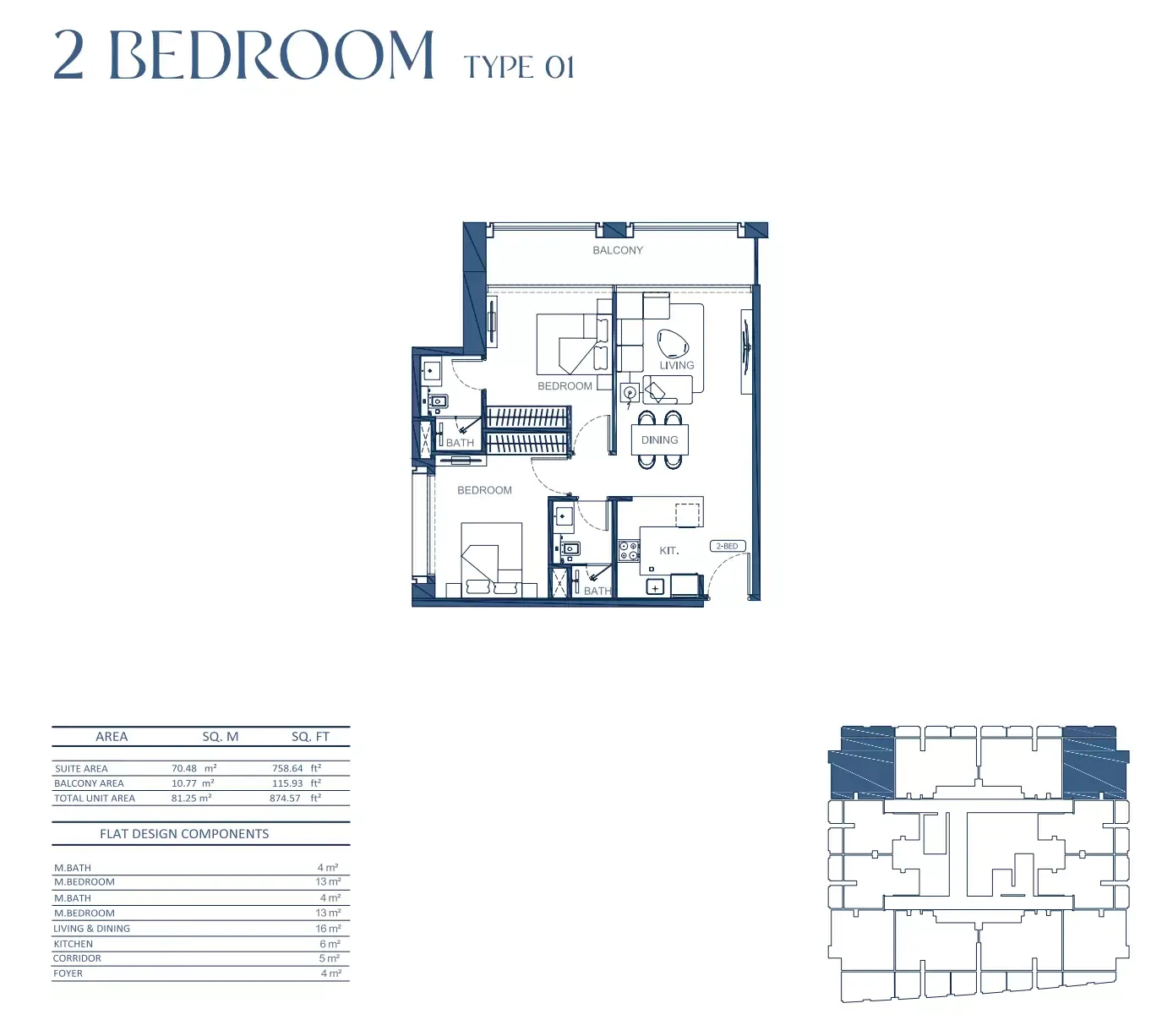 Floor plan for Type 01