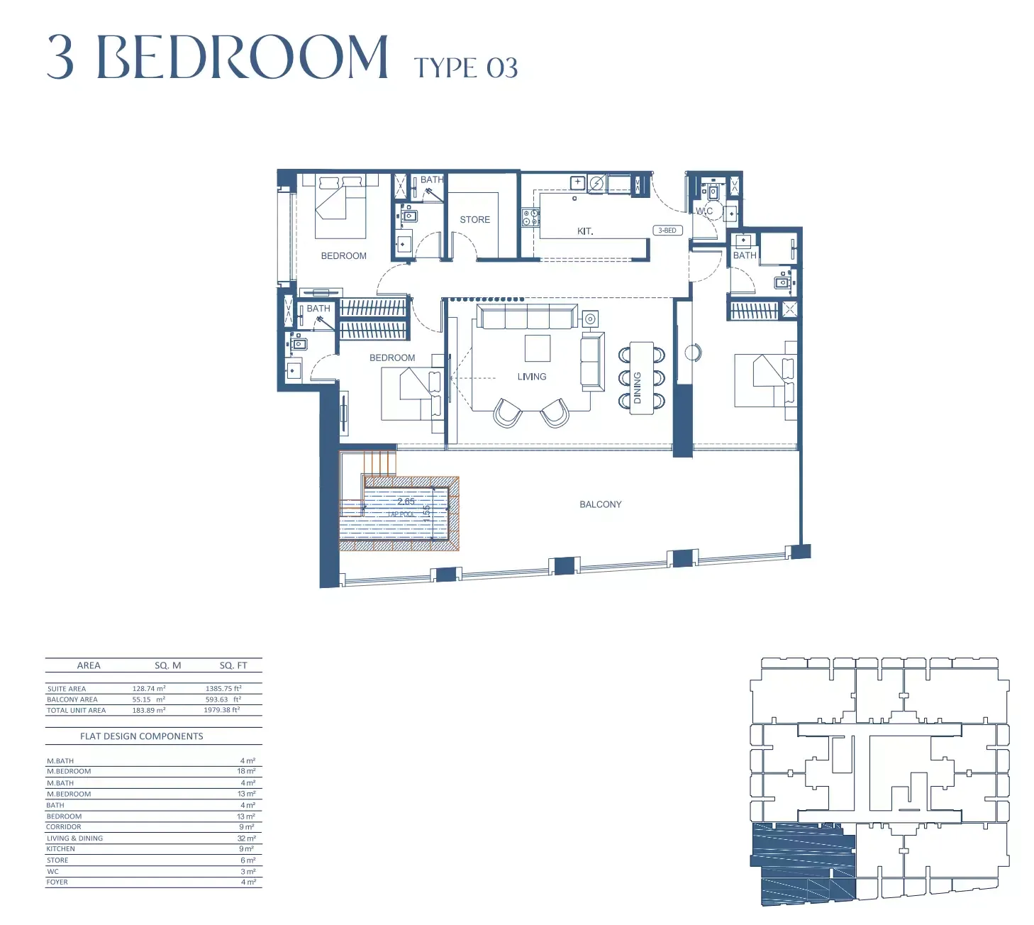 Floor plan for Type 03