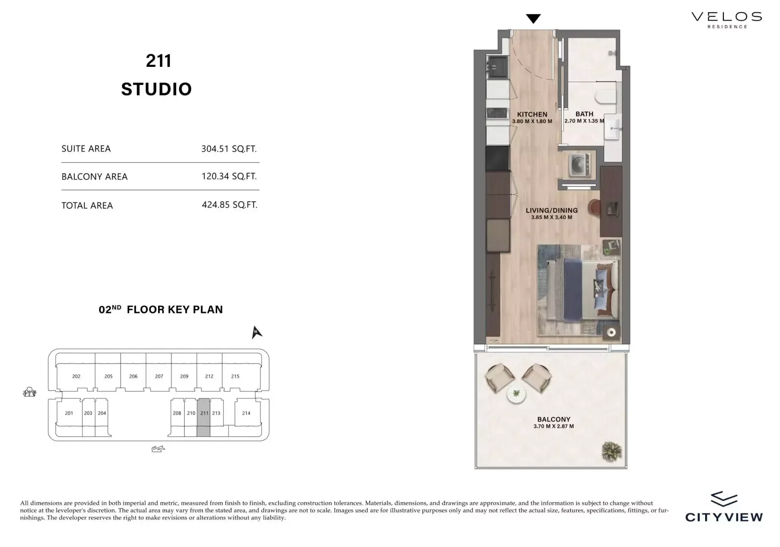 Floor plan for Type 211