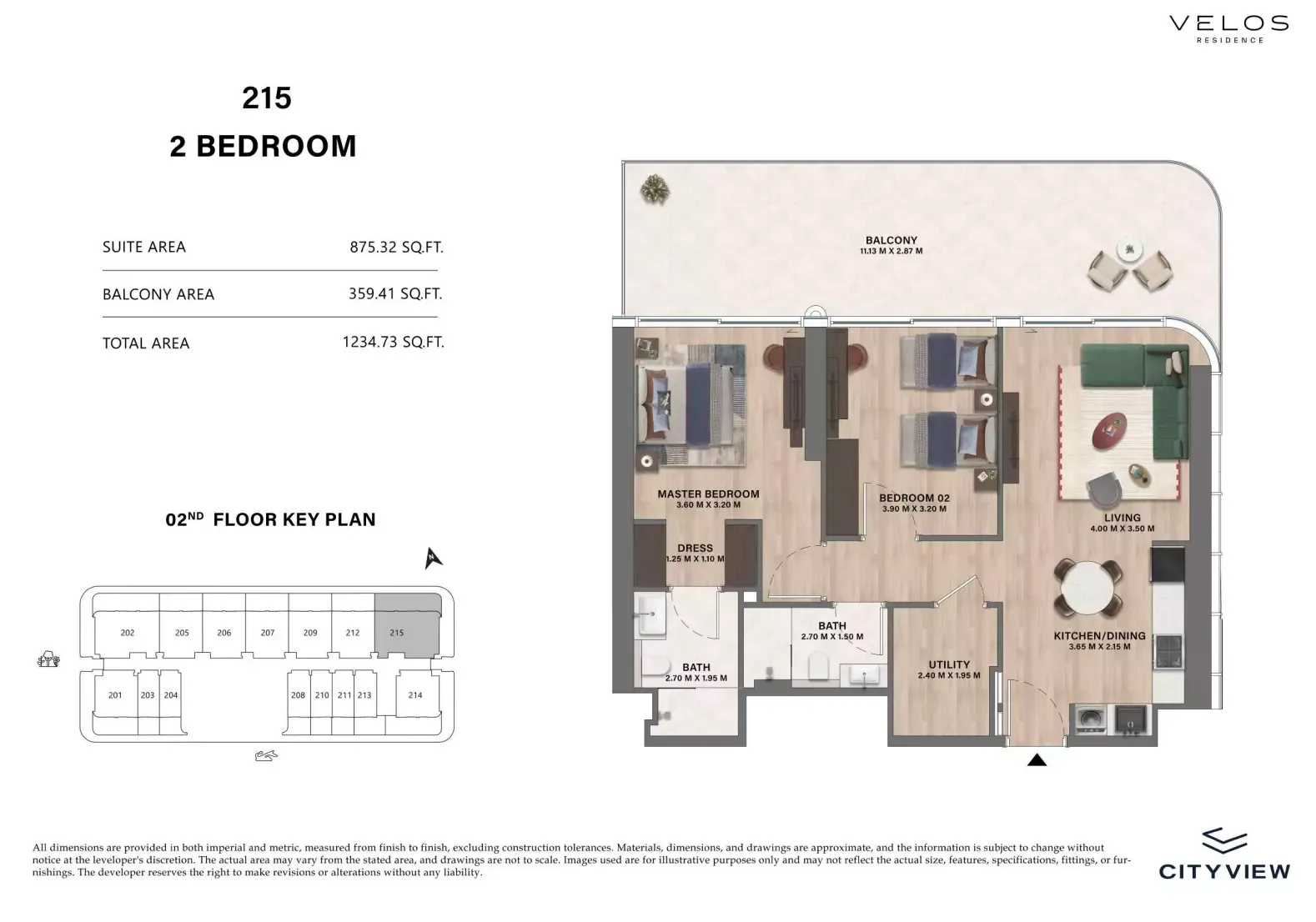 Floor plan for Type 215