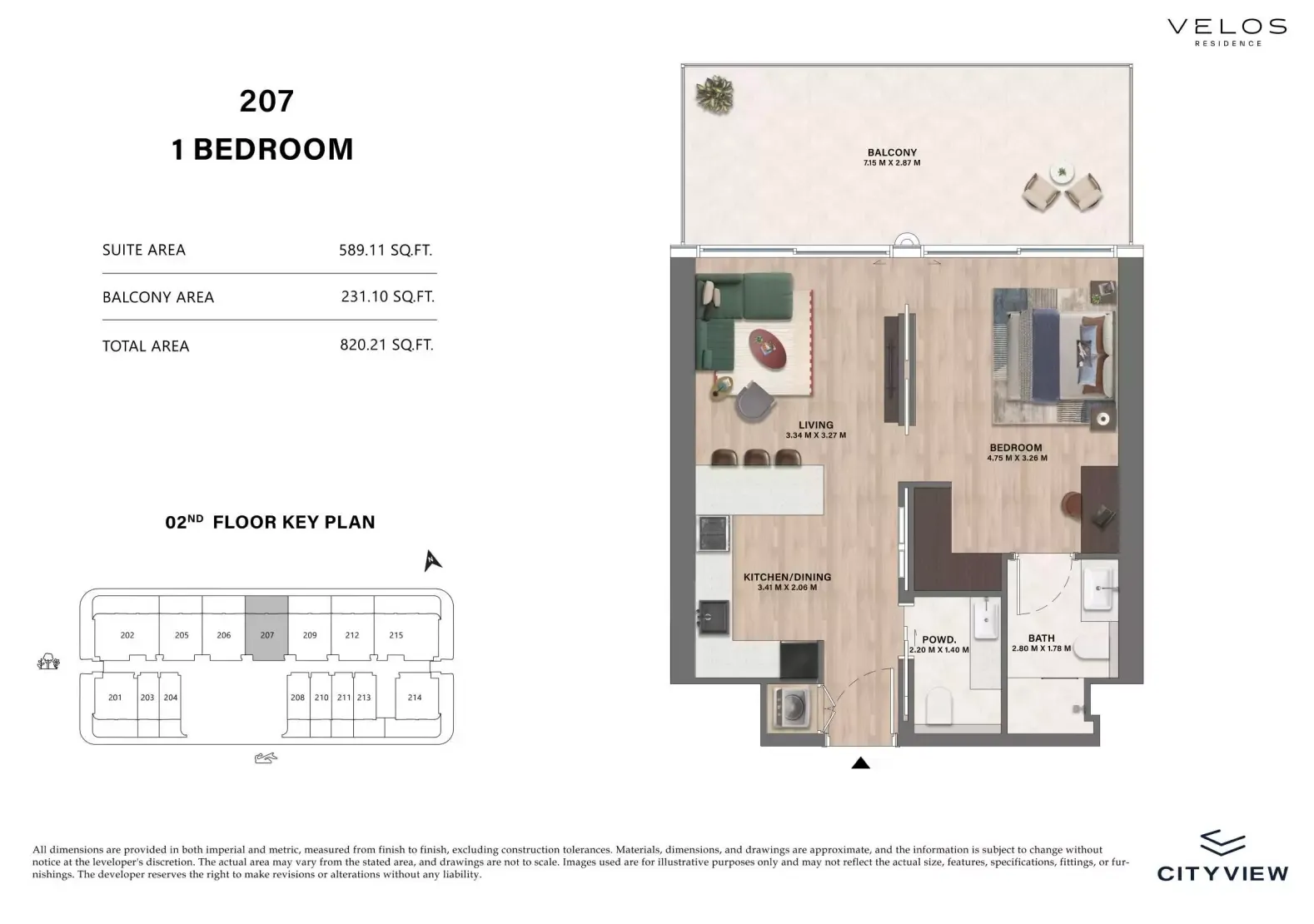 Floor plan for Type 207