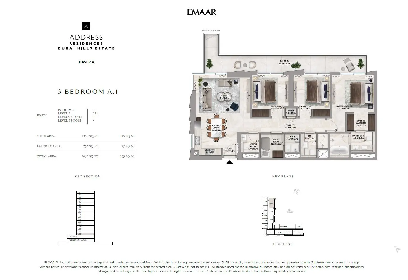 Floor plan for 3 Bedroom