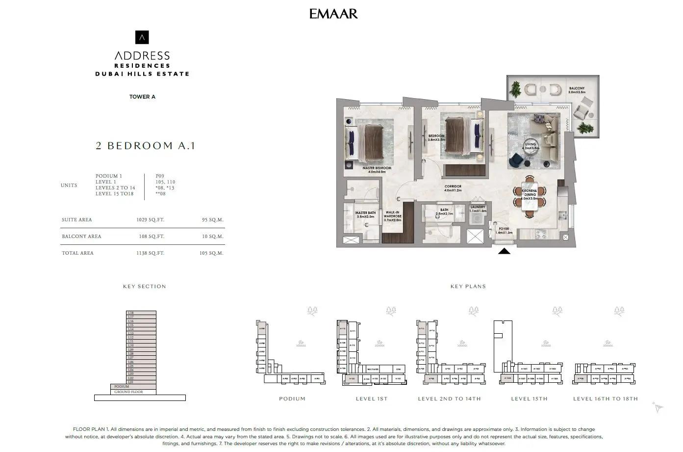 Floor plan for 2 Bedroom
