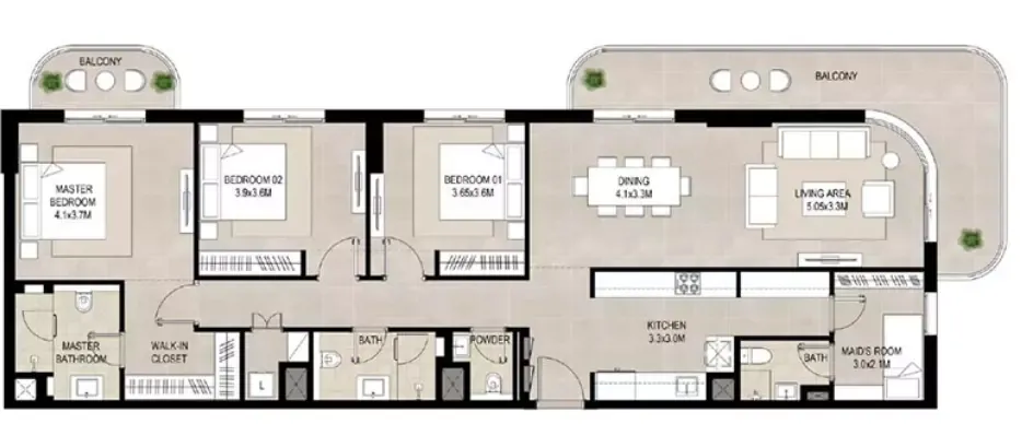 Floor plan for Type C