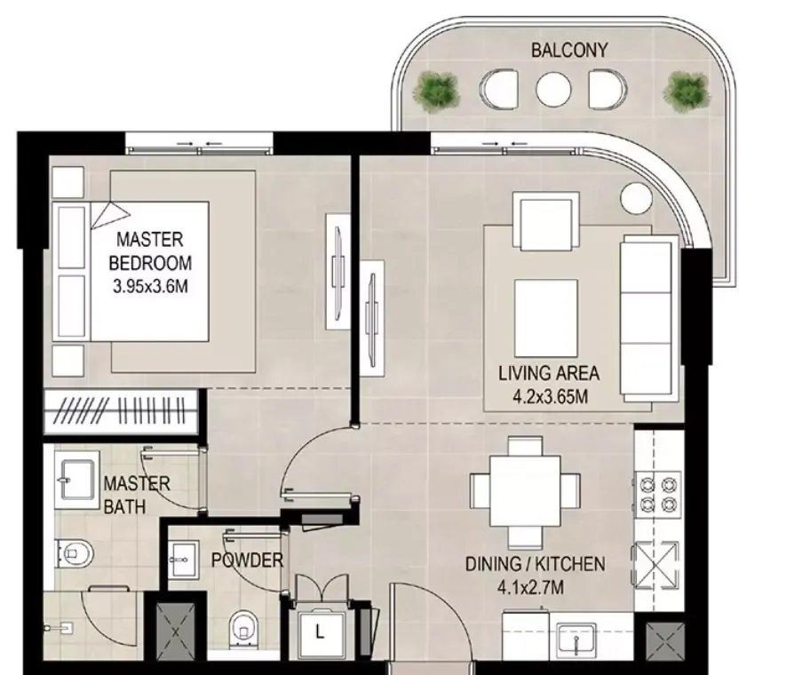 Floor plan for Type B