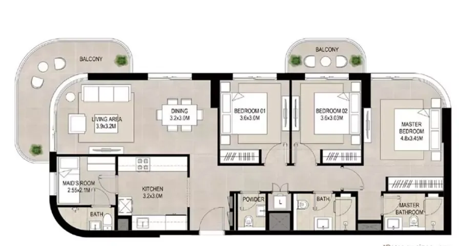 Floor plan for Type B