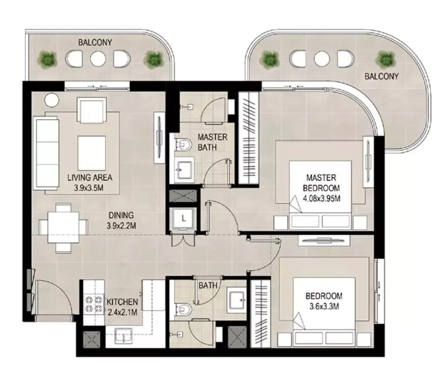 Floor plan for Type E