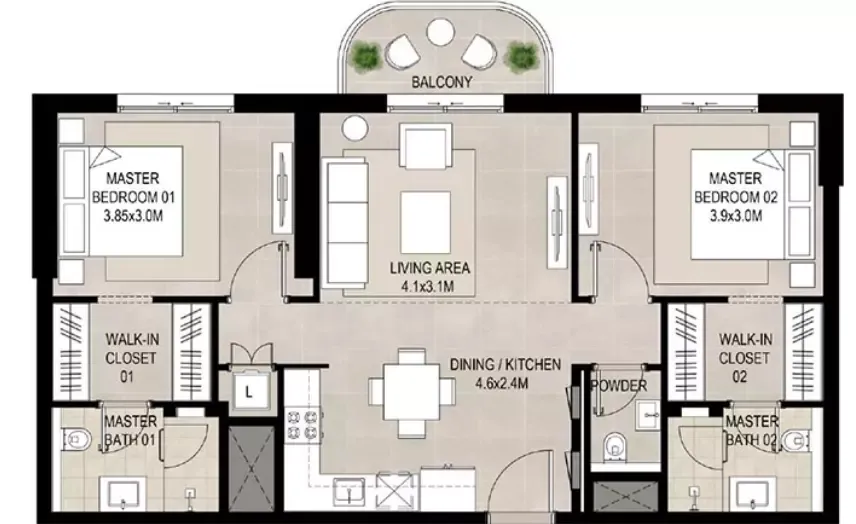 Floor plan for Type A