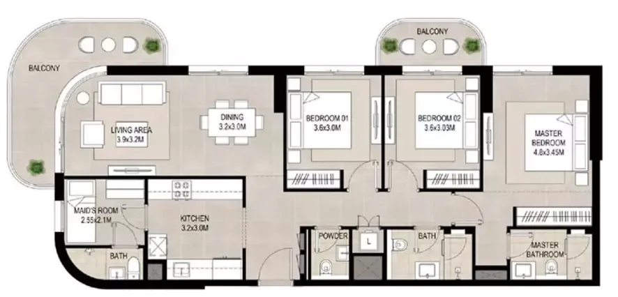 Floor plan for Type A