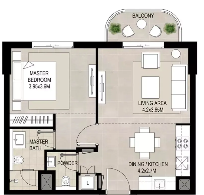 Floor plan for Type A