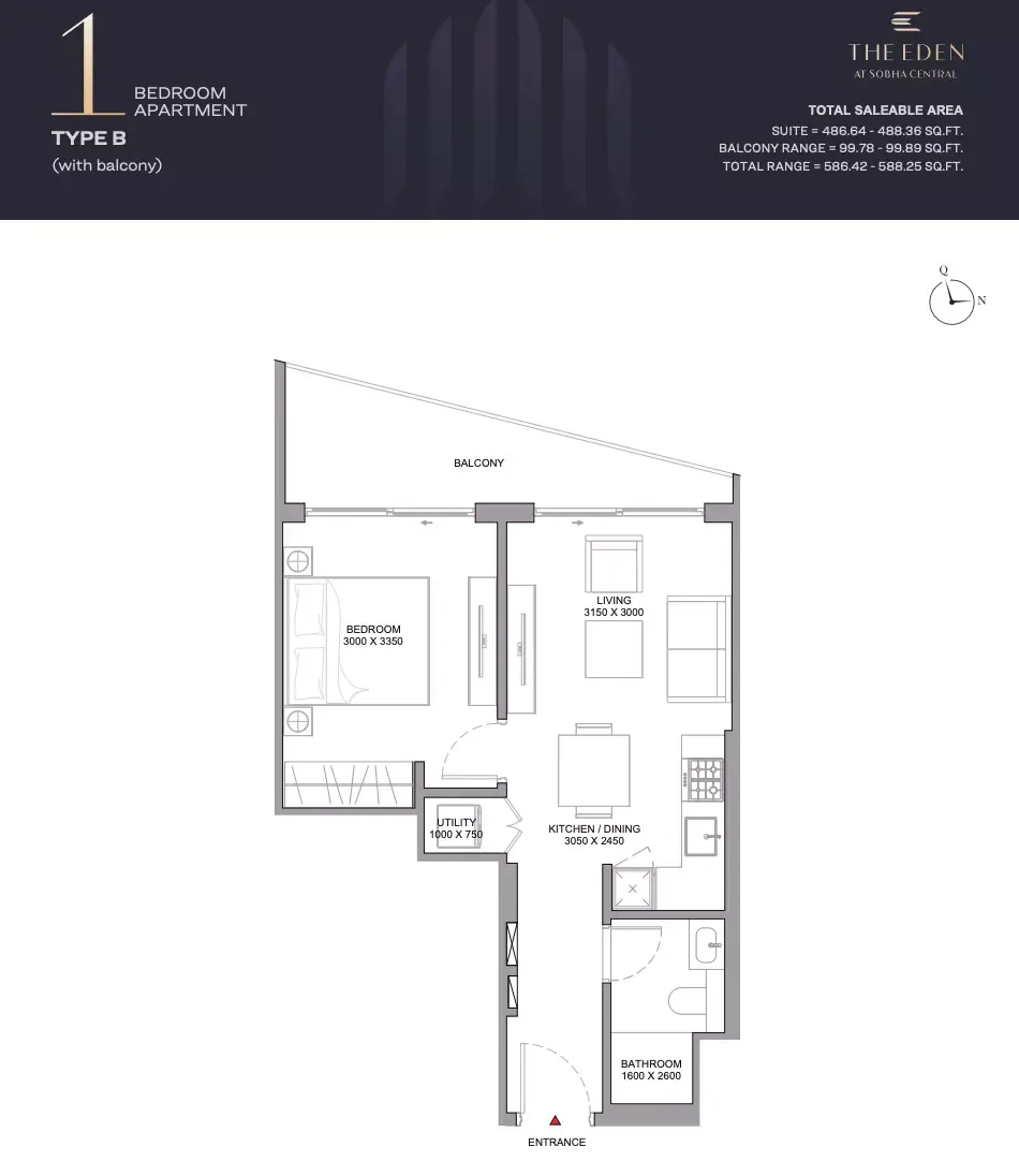 Floor plan for Type B