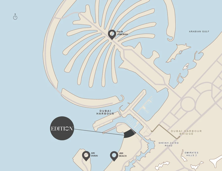 The Residences at the Dubai Beach Edition master plan