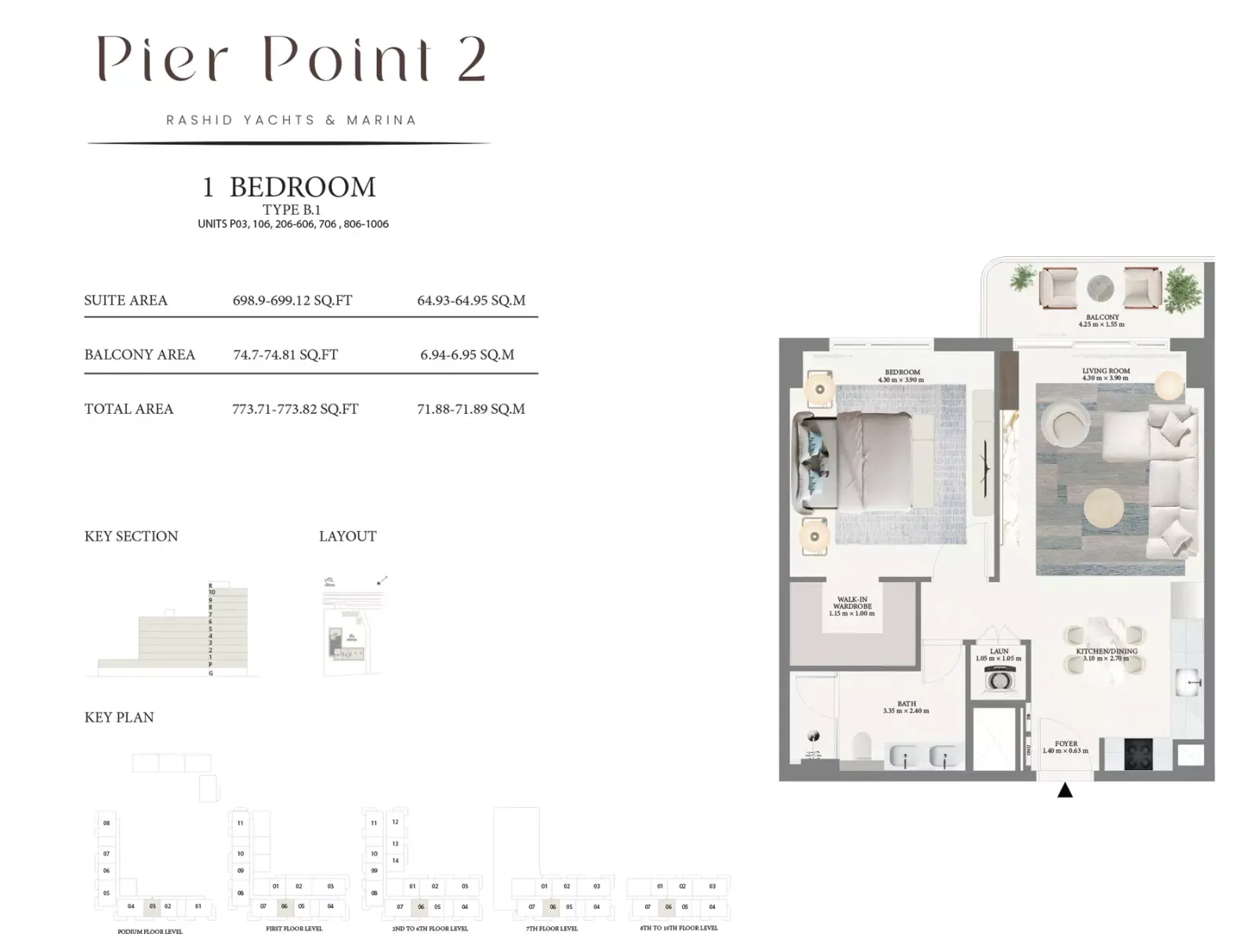 Floor plan for Type B.1