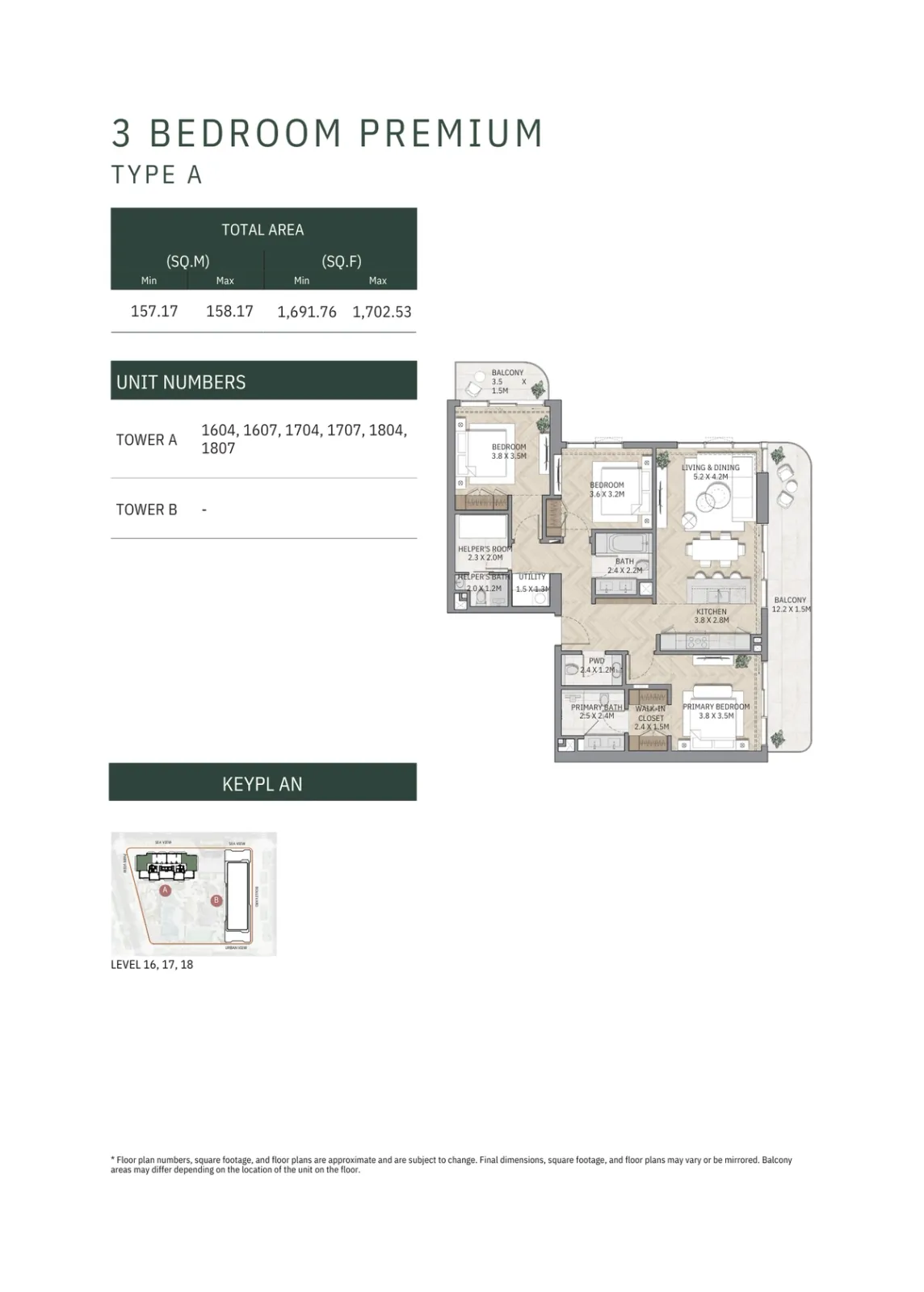 Floor plan for Type A