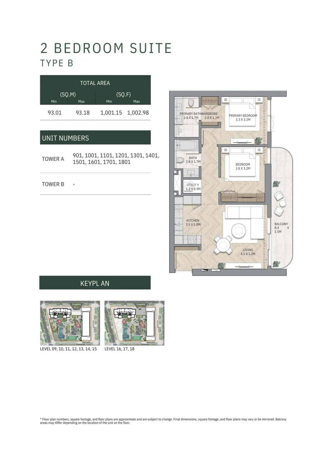 Floor plan for Type B1