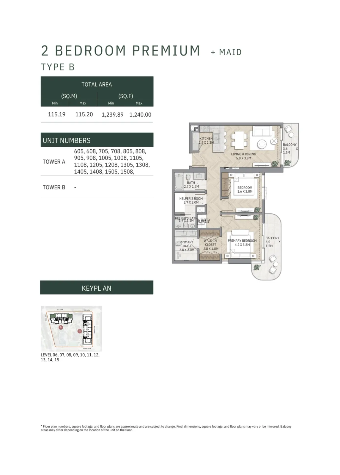 Floor plan for Type B