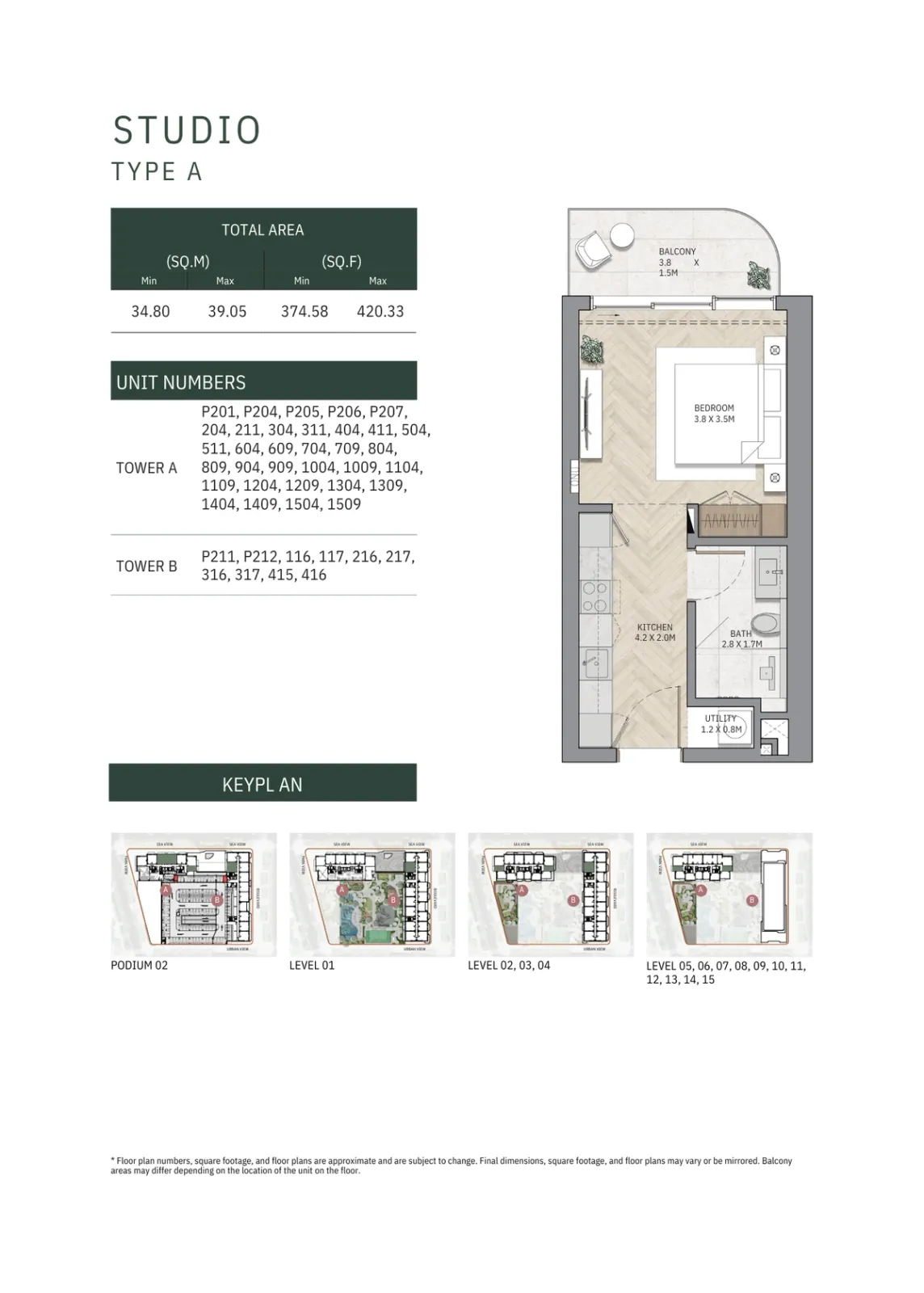 Floor plan for Type A