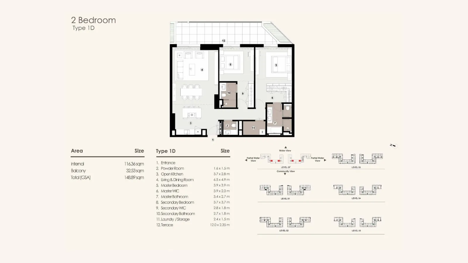 Floor plan for Type 1D