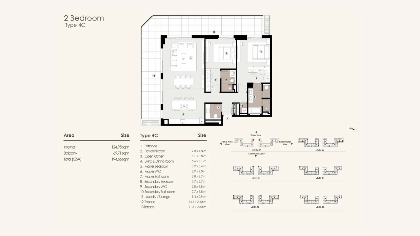 Floor plan for Type 4C