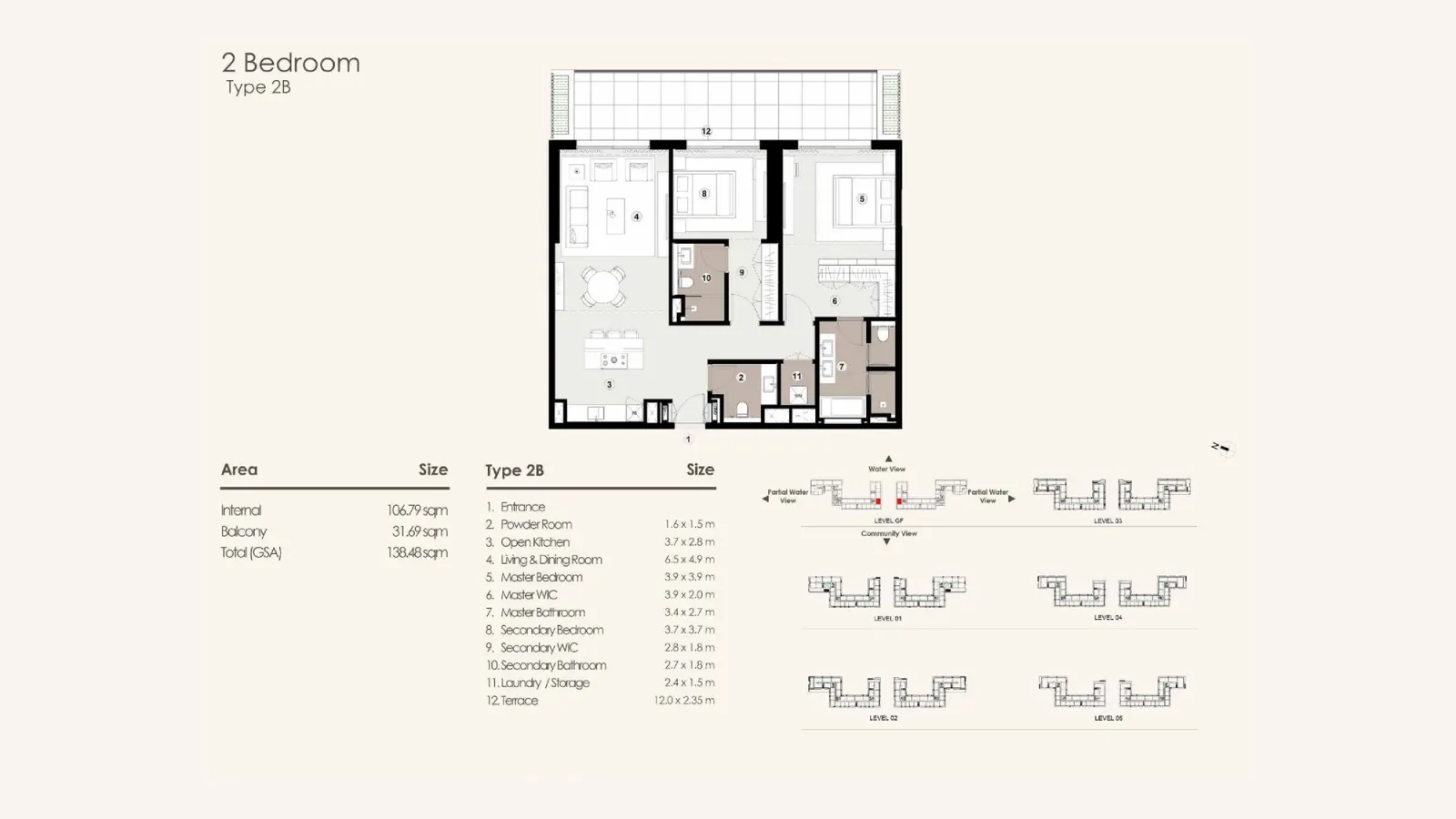 Floor plan for Type 2B
