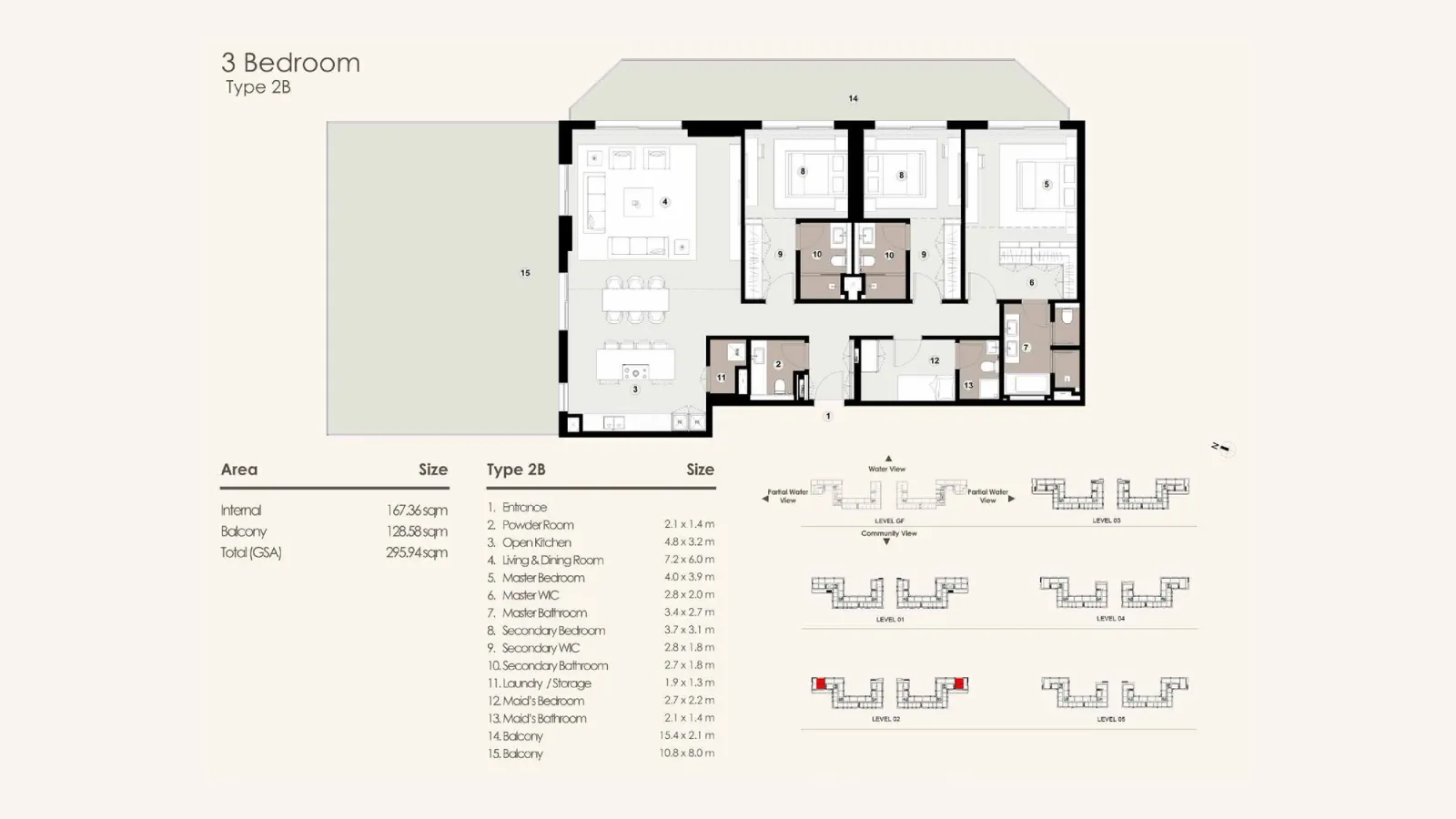 Floor plan for Type 2B