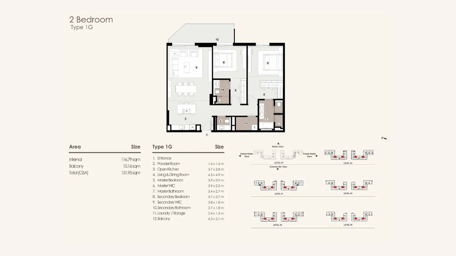 Floor plan for Type 1G