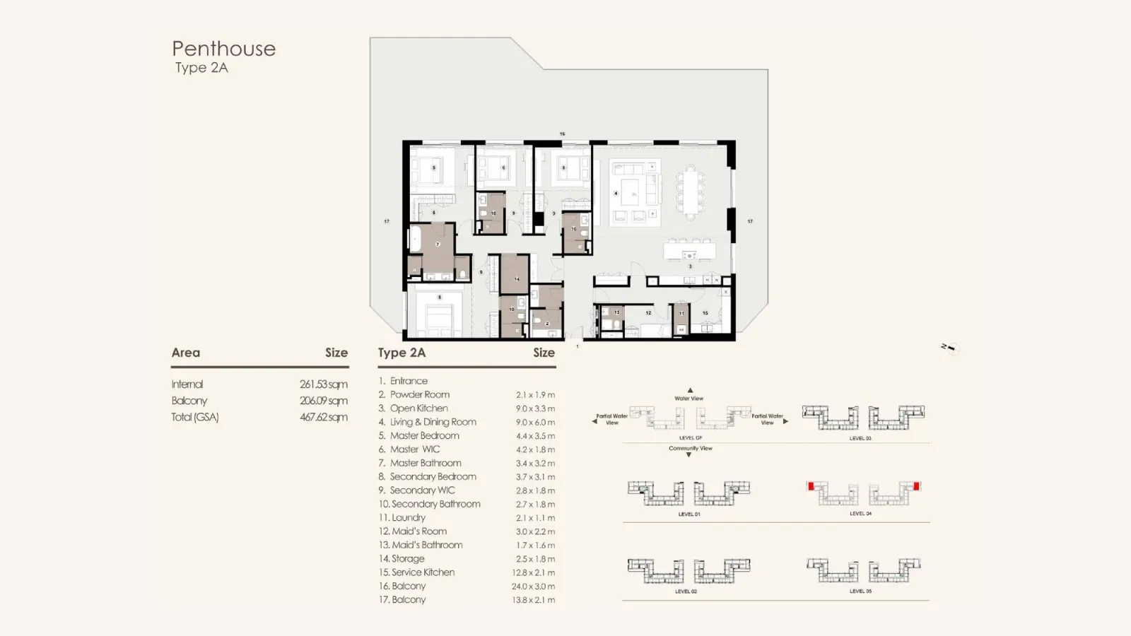 Floor plan for Type 2A