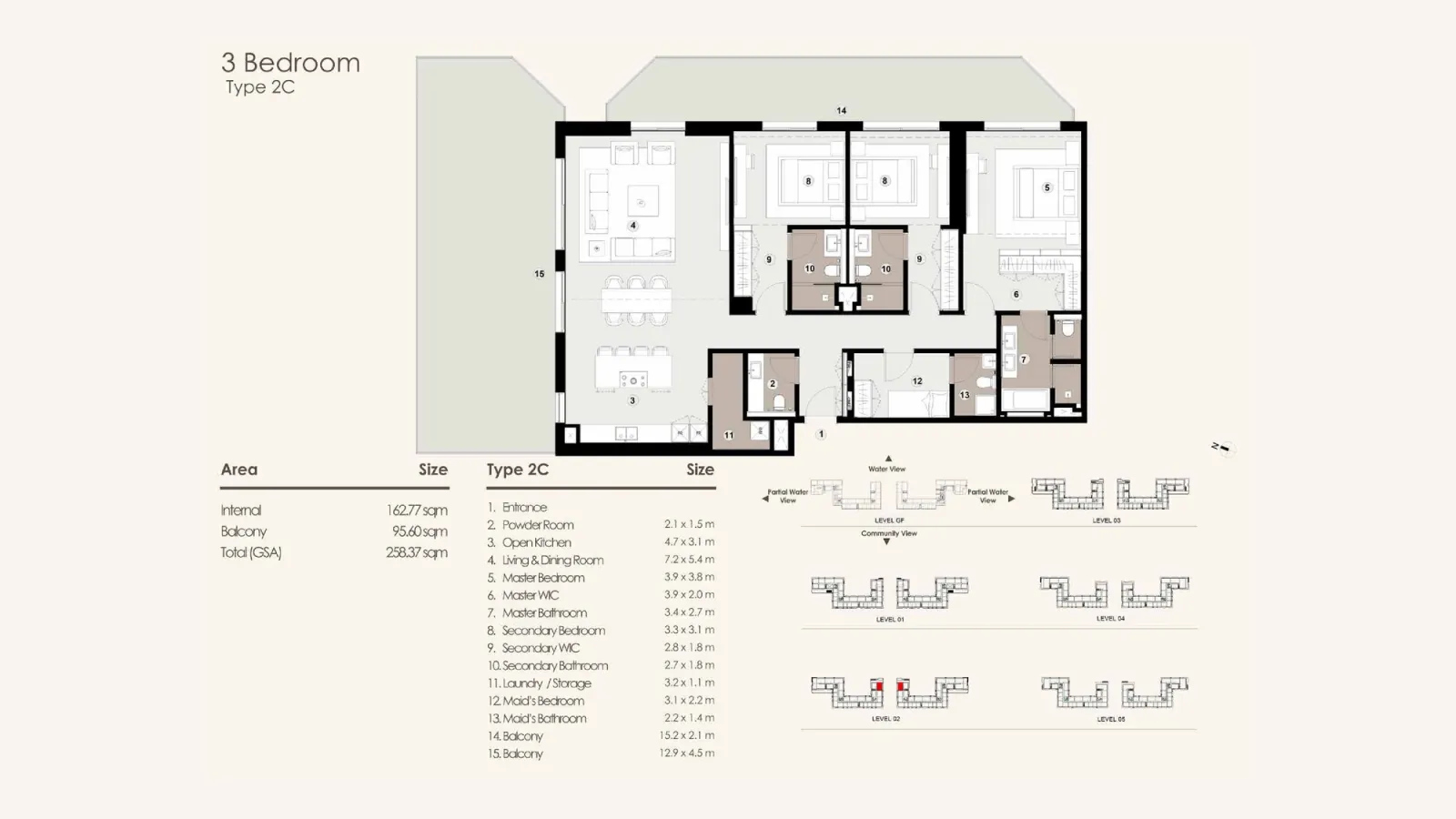 Floor plan for Type 2C