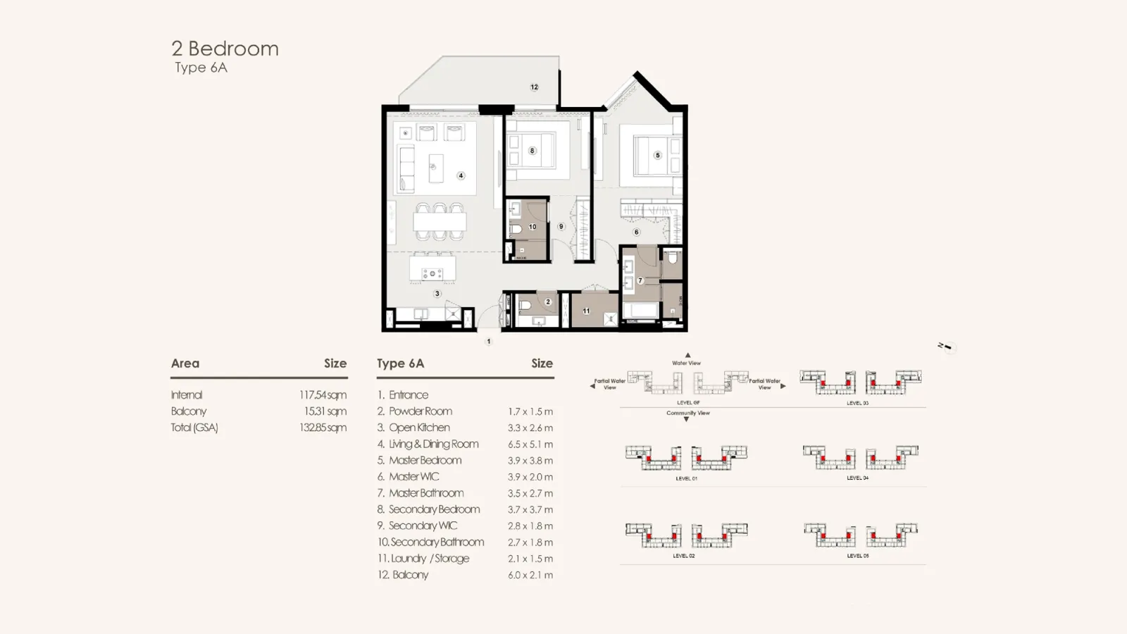 Floor plan for Type 6A